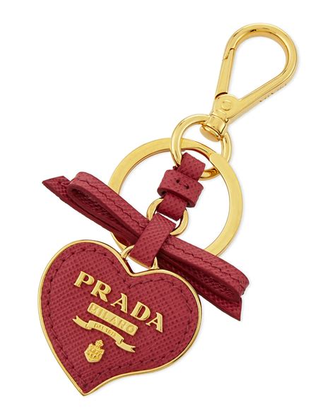 prada heart keychain|Prada wallet with key ring.